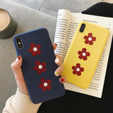 Matte silicon Flowers Soft Case