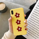 Matte silicon Flowers Soft Case