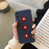 Matte silicon Flowers Soft Case