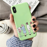 Cartoon Girls Painting Case