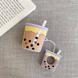 Funny Milk Tea For Airpods Case